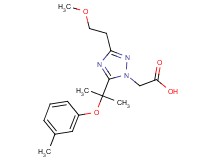 {3-(2-methoxyethyl)-5-[1-methyl-1-(3-methylphenoxy)ethyl]-1H-1,2,4-triazol-1-yl}acetic acid