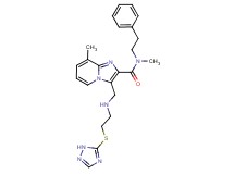 N,8-dimethyl-N-(2-phenylethyl)-3-({[2-(1H-1,2,4-triazol-5-ylthio)ethyl]amino}methyl)imidazo[1,2-a]pyridine-2-carboxamide