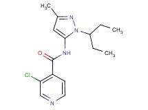 3-chloro-N-[1-(1-ethylpropyl)-3-methyl-1H-pyrazol-5-yl]isonicotinamide