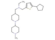 N-[(5-cyclopentyl-2-thienyl)methyl]-N-[(1'-methyl-1,4'-bipiperidin-4-yl)methyl]ethanamine
