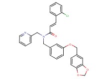 (2E)-N-[3-(1,3-benzodioxol-5-ylmethoxy)benzyl]-3-(2-chlorophenyl)-N-(2-pyridinylmethyl)acrylamide