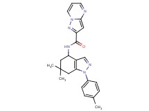 N-[6,6-dimethyl-1-(4-methylphenyl)-4,5,6,7-tetrahydro-1H-indazol-4-yl]pyrazolo[1,5-a]pyrimidine-2-carboxamide