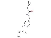2-cyclopropyl-N-({1-[(2E)-2-methylbut-2-en-1-yl]pyrrolidin-3-yl}methyl)acetamide