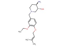 (3R*,4R*)-4-amino-1-{3-ethoxy-4-[(3-methylbut-2-en-1-yl)oxy]benzyl}piperidin-3-ol