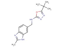 5-tert-butyl-N-[(2-methyl-1H-benzimidazol-6-yl)methyl]-1,3,4-oxadiazol-2-amine