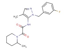 N-[1-(3-fluorobenzyl)-4-methyl-1H-pyrazol-5-yl]-2-(2-methylpiperidin-1-yl)-2-oxoacetamide
