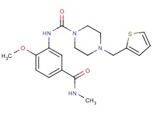 N-{2-methoxy-5-[(methylamino)carbonyl]phenyl}-4-(2-thienylmethyl)piperazine-1-carboxamide