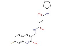 N-cyclopentyl-N'-[(7-fluoro-2-hydroxy-3-quinolinyl)methyl]succinamide