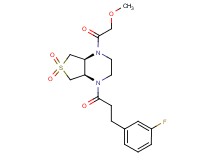 (4aS*,7aR*)-1-[3-(3-fluorophenyl)propanoyl]-4-(methoxyacetyl)octahydrothieno[3,4-b]pyrazine 6,6-dioxide