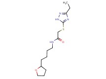 2-[(3-ethyl-1H-1,2,4-triazol-5-yl)thio]-N-[4-(tetrahydrofuran-2-yl)butyl]acetamide