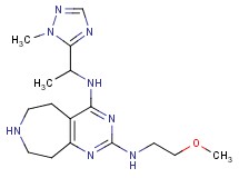 N~2~-(2-methoxyethyl)-N~4~-[1-(1-methyl-1H-1,2,4-triazol-5-yl)ethyl]-6,7,8,9-tetrahydro-5H-pyrimido[4,5-d]azepine-2,4-diamine