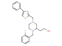 2-{1-(2-fluorobenzyl)-4-[(4-phenyl-1,3-thiazol-2-yl)methyl]-2-piperazinyl}ethanol