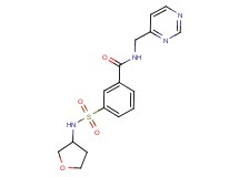 N-(pyrimidin-4-ylmethyl)-3-[(tetrahydrofuran-3-ylamino)sulfonyl]benzamide