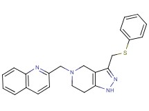 2-({3-[(phenylthio)methyl]-1,4,6,7-tetrahydro-5H-pyrazolo[4,3-c]pyridin-5-yl}methyl)quinoline