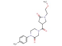 4-{[1-(2-methoxyethyl)-5-oxo-3-pyrrolidinyl]carbonyl}-1-(4-methylphenyl)-2-piperazinone