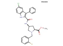 methyl (4S)-4-{[(5-chloro-3-phenyl-1H-indol-2-yl)carbonyl]amino}-1-(2-fluorobenzyl)-L-prolinate