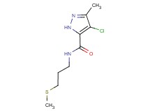 4-chloro-3-methyl-N-[3-(methylthio)propyl]-1H-pyrazole-5-carboxamide