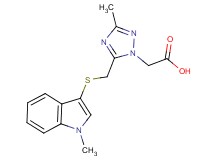 (3-methyl-5-{[(1-methyl-1H-indol-3-yl)thio]methyl}-1H-1,2,4-triazol-1-yl)acetic acid
