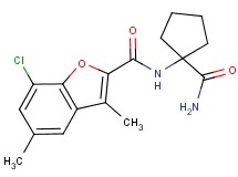 N-[1-(aminocarbonyl)cyclopentyl]-7-chloro-3,5-dimethyl-1-benzofuran-2-carboxamide