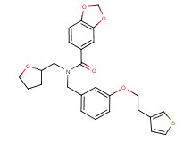 N-(tetrahydro-2-furanylmethyl)-N-{3-[2-(3-thienyl)ethoxy]benzyl}-1,3-benzodioxole-5-carboxamide