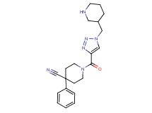4-phenyl-1-{[1-(piperidin-3-ylmethyl)-1H-1,2,3-triazol-4-yl]carbonyl}piperidine-4-carbonitrile