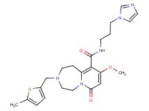 N-[3-(1H-imidazol-1-yl)propyl]-9-methoxy-3-[(5-methyl-2-thienyl)methyl]-7-oxo-1,2,3,4,5,7-hexahydropyrido[1,2-d][1,4]diazepine-10-carboxamide