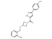 4-[5-({3-[(2-methylbenzyl)oxy]-1-azetidinyl}carbonyl)-1H-pyrazol-3-yl]phenol