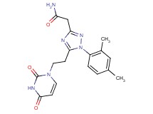 2-{1-(2,4-dimethylphenyl)-5-[2-(2,4-dioxo-3,4-dihydropyrimidin-1(2H)-yl)ethyl]-1H-1,2,4-triazol-3-yl}acetamide