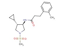 N-[(3R*,4S*)-4-cyclopropyl-1-(methylsulfonyl)-3-pyrrolidinyl]-3-(2-methylphenyl)propanamide