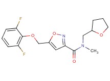 5-[(2,6-difluorophenoxy)methyl]-N-methyl-N-(tetrahydrofuran-2-ylmethyl)isoxazole-3-carboxamide