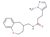 3-(1-methyl-1H-pyrazol-5-yl)-N-(2,3,4,5-tetrahydro-1-benzoxepin-4-ylmethyl)propanamide
