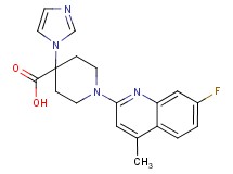 1-(7-fluoro-4-methylquinolin-2-yl)-4-(1H-imidazol-1-yl)piperidine-4-carboxylic acid