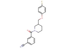 3-({3-[(4-fluorophenoxy)methyl]-1-piperidinyl}carbonyl)benzonitrile