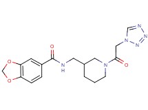 N-({1-[2-(1H-tetrazol-1-yl)acetyl]piperidin-3-yl}methyl)-1,3-benzodioxole-5-carboxamide