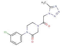 1-(3-chlorophenyl)-4-[(5-methyl-1H-tetrazol-1-yl)acetyl]-2-piperazinone