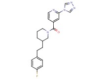 4-({3-[2-(4-fluorophenyl)ethyl]-1-piperidinyl}carbonyl)-2-(4H-1,2,4-triazol-4-yl)pyridine