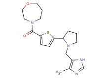 4-[(5-{1-[(4-methyl-1H-imidazol-5-yl)methyl]-2-pyrrolidinyl}-2-thienyl)carbonyl]-1,4-oxazepane