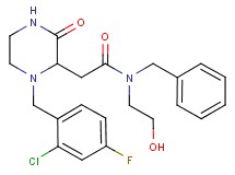 N-benzyl-2-[1-(2-chloro-4-fluorobenzyl)-3-oxo-2-piperazinyl]-N-(2-hydroxyethyl)acetamide