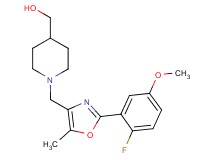 (1-{[2-(2-fluoro-5-methoxyphenyl)-5-methyl-1,3-oxazol-4-yl]methyl}piperidin-4-yl)methanol
