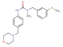 N-methyl-N-[3-(methylthio)benzyl]-N'-[4-(morpholin-4-ylmethyl)phenyl]urea