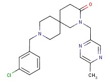 9-(3-chlorobenzyl)-2-[(5-methylpyrazin-2-yl)methyl]-2,9-diazaspiro[5.5]undecan-3-one