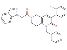 3-(2-fluorophenyl)-6-(1H-indazol-1-ylacetyl)-1-(4-pyridinylmethyl)-5,6,7,8-tetrahydro-1,6-naphthyridin-2(1H)-one