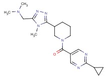 1-(5-{1-[(2-cyclopropylpyrimidin-5-yl)carbonyl]piperidin-3-yl}-4-methyl-4H-1,2,4-triazol-3-yl)-N,N-dimethylmethanamine
