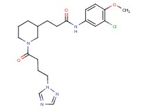 N-(3-chloro-4-methoxyphenyl)-3-{1-[4-(1H-1,2,4-triazol-1-yl)butanoyl]-3-piperidinyl}propanamide