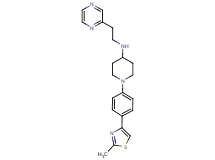 1-[4-(2-methyl-1,3-thiazol-4-yl)phenyl]-N-[2-(2-pyrazinyl)ethyl]-4-piperidinamine
