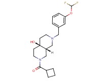 (4aR*,8aR*)-2-(cyclobutylcarbonyl)-7-[3-(difluoromethoxy)benzyl]octahydro-2,7-naphthyridin-4a(2H)-ol