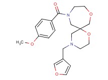 4-(3-furylmethyl)-11-(4-methoxybenzoyl)-1,8-dioxa-4,11-diazaspiro[5.6]dodecane