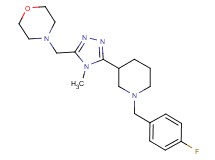 4-({5-[1-(4-fluorobenzyl)piperidin-3-yl]-4-methyl-4H-1,2,4-triazol-3-yl}methyl)morpholine
