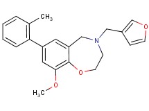 4-(3-furylmethyl)-9-methoxy-7-(2-methylphenyl)-2,3,4,5-tetrahydro-1,4-benzoxazepine