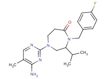 1-(4-amino-5-methyl-2-pyrimidinyl)-4-(4-fluorobenzyl)-3-isopropyl-1,4-diazepan-5-one